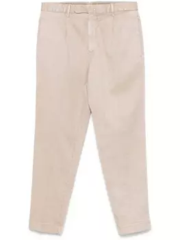 Брюки-плиссе dell'oglio зауженного кроя, нейтральный