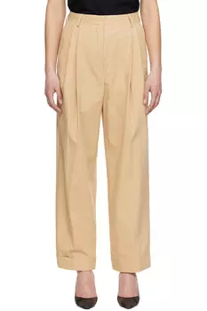 Брюки плиссе Dries Van Noten, бежевый