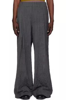 Брюки плиссе Dries Van Noten, синий