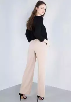 Брюки-плиссе IMPERIAL "Широкие струящиеся брюки с эластичным поясом сзади", цвет Sand