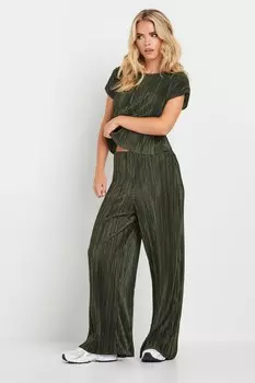 Брюки плиссе Pixiegirl Petite, зеленый