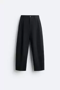 Брюки плиссированные - x studio nicholson ZARA, синий