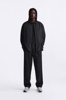 Брюки плиссированные ZARA, черный