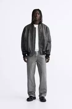 Брюки плотника ZARA, серый
