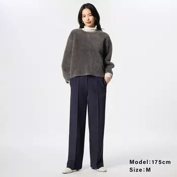 Брюки PLST широкие, темно-синий