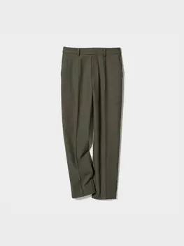 Брюки по щиколотку Uniqlo, оливковый