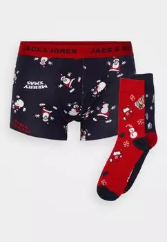 Брюки ПОДАРОЧНЫЙ НАБОР JACMERRY XMAS Jack & Jones, темно-синий блейзер/настоящий красный