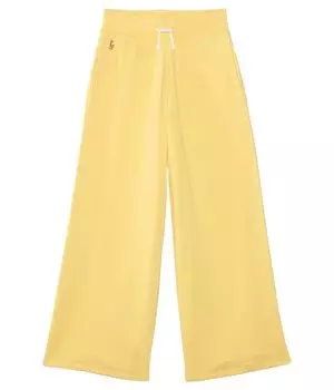 Брюки Polo Ralph Lauren Kids French Terry Wide-Leg Sweatpant, цвет Oasis Yellow With Multi