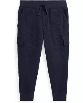 Брюки Polo Ralph Lauren Kids Waffle-Knit Cotton Cargo Jogger Pants, цвет RL Navy