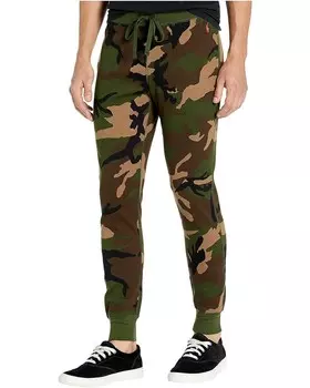 Брюки Polo Ralph Lauren Lightweight Waffle Printed Jogger, цвет Surplus Camo/Dusk Orange Pony Print