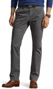 Брюки Polo Ralph Lauren Slim Fit Stretch Chino Pants, цвет Charcoal Grey