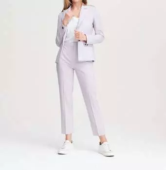 Брюки Poppy из шерсти с высокой посадкой фиолетового цвета rag & bone