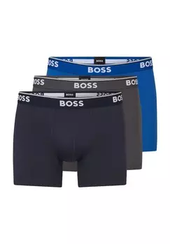 Брюки, пояс с логотипом, мужские BOSS, цвет 487 Open Blue