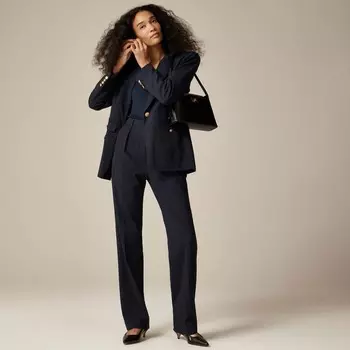 Брюки Portia из итальянской двустрейчевой шерстяной смеси J.Crew, синий