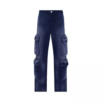 Брюки повседневного жаккардового цвета Amiri, синие