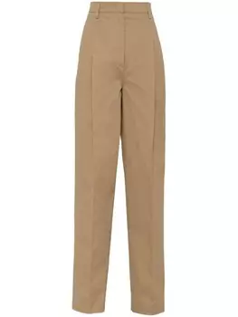 Брюки Prada из хлопка, серый