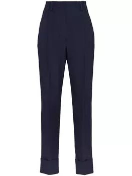 Брюки Prada из поплина по фигуре, синий