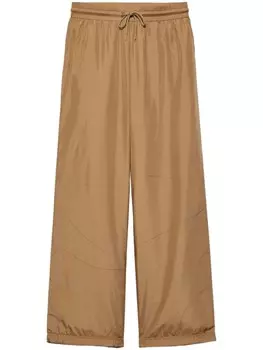 Брюки Prada Re-Nylon, коричневый
