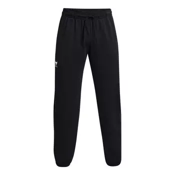 Брюки project rock heavyweight terry joggers pants 'black' Under Armour, черный