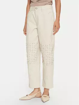 Брюки прямого кроя 104429 A284 Pinko, экрю