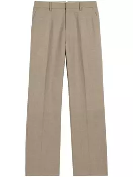 Брюки прямого кроя AMI Paris, коричневый