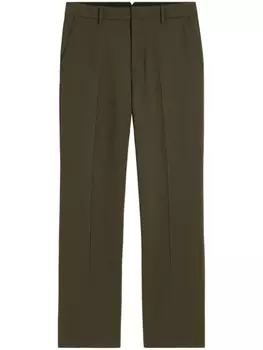 Брюки прямого кроя AMI Paris, зеленый