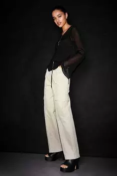 Брюки прямого кроя H&amp;M, светло-бежевый