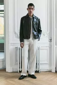 Брюки прямого кроя H&M, белый