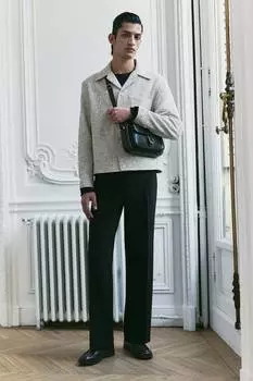 Брюки прямого кроя H&M, черный