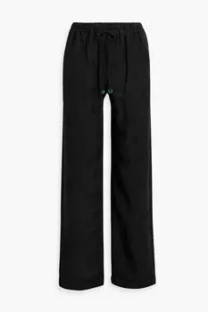 Брюки прямого кроя из атласа-жаккарда ALEXANDER WANG, черный