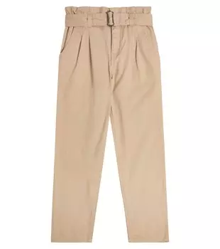 Брюки прямого кроя из хлопка Polo Ralph Lauren, коричневый