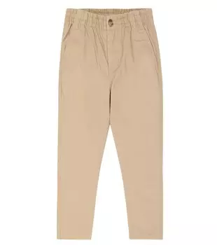 Брюки прямого кроя из хлопкового твила Polo Ralph Lauren, бежевый