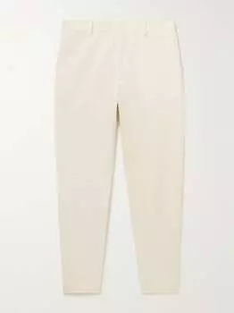 Брюки прямого кроя из смеси хлопка и льна PAUL SMITH, кремовый