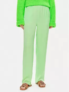 Брюки прямого кроя из ткани American Vintage, зеленый