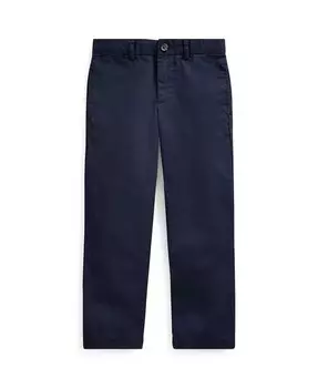 Брюки прямого кроя из твила для малышей и мальчиков Polo Ralph Lauren, синий