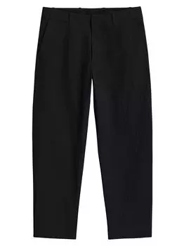 Брюки прямого кроя из жатого хлопка rag & bone, черный