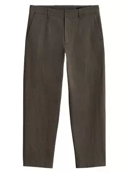 Брюки прямого кроя из жатого хлопка rag & bone, серый