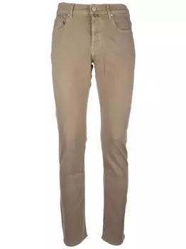 Брюки прямого кроя Jacob Cohn, нейтральный цвет