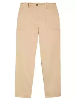 Брюки прямого кроя Ottobre стрейч Weekend Max Mara, цвет camel