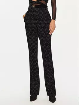 Брюки прямого кроя PA-051-47E2-V430 Elisabetta Franchi, черный