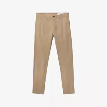 Брюки прямого кроя прямого кроя из эластичного хлопка Ikks, бежевый