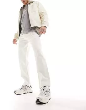 Брюки прямого кроя Pull&Bear цвета экрю