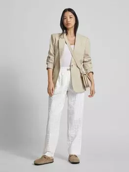 Брюки прямого кроя с эффектом жатости «Candy» esm studios, кремовый