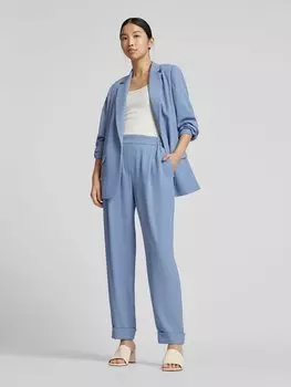 Брюки прямого кроя с эластичным поясом Jake*s Collection, синий