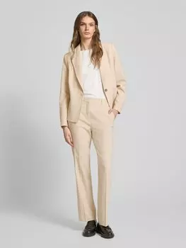 Брюки прямого кроя с добавлением вискозы, качество пике s.Oliver BLACK LABEL, песочный