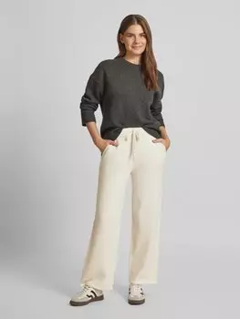 Брюки прямого кроя с фактурным узором Jake*s Casual, экрю