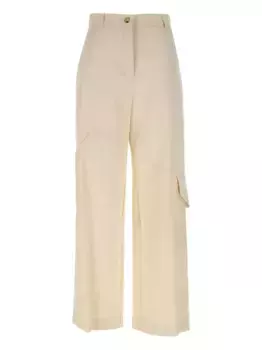 Брюки прямого кроя с карманами карго kaos, нейтральный