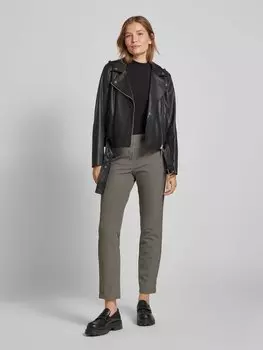 Брюки прямого кроя с карманами на молнии, модель «Zene 57» Gardeur, серо-коричневый