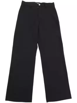 Брюки прямого кроя с нашивкой-логотипом Balmain Kids, черный