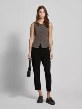 Брюки прямого кроя с содержанием вискозы Only, черный